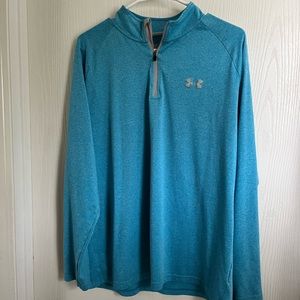 Under Armour light blue half zip.